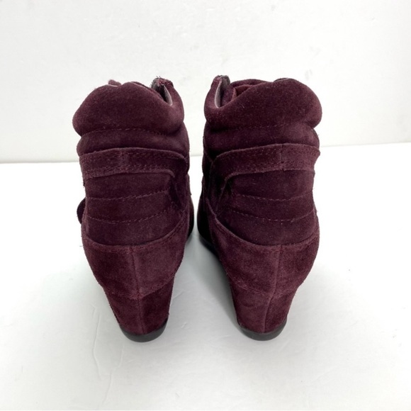 Ash Bowie Suede Wedge Sneaker In Burgundy Brand New without Tag Size 8/38 - Picture 9 of 12